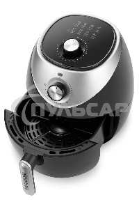 Аэрогриль Hyundai HYF-3456 1500Вт черный/серебристый