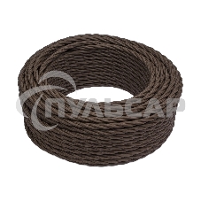 Провод ретро Bironi B1-434-72-50 3х1.5 матовый коричневый (уп. 50 м)