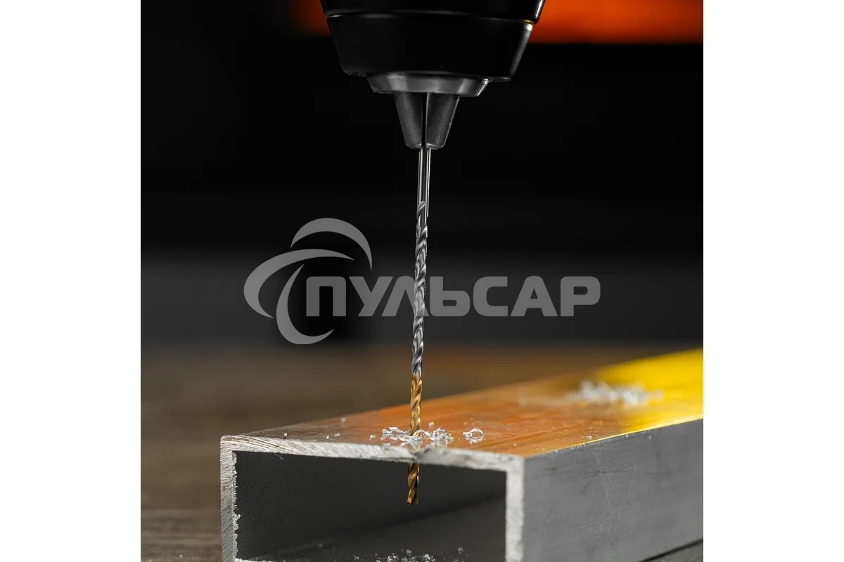 Сверло спиральное по металлу Denzel 2,5 х 95 мм Р6М5, Golden Tip, удлиненное, 2 шт.