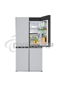 Холодильник LG GR-A24FQAKM серый трехкамерный 382/145л морозилка снизу, No Frost, Side by Side