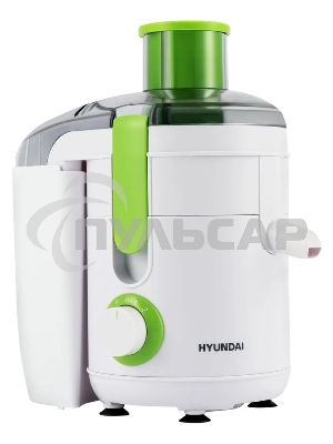 Соковыжималка центробежная Hyundai HY-JE1615 500Вт рез.сок.:400мл. белый/зеленый