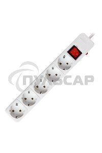 Сетевой фильтр Smartbuy (SBSP-5-50-W) 5 гн х 5,0 м белый