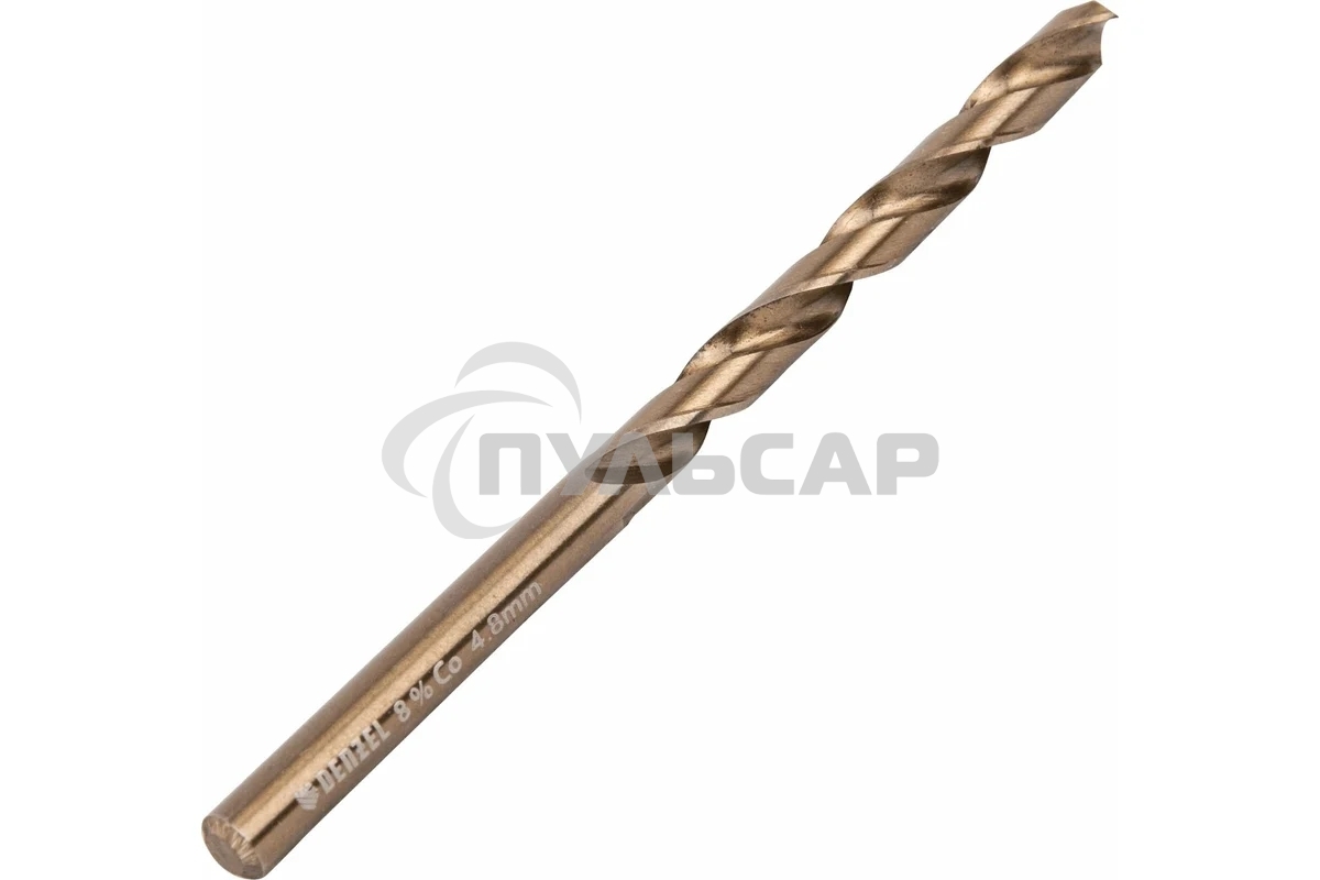 Сверло по металлу Denzel 4,8 мм, HSS Co-8%