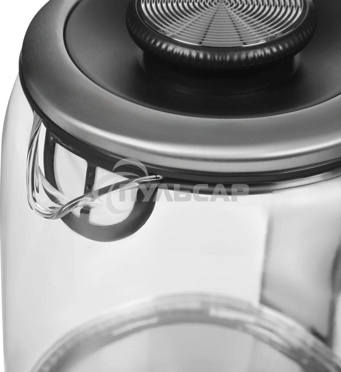 Чайник электрический Hyundai HYK-G5501 1.7 л, 2200 Вт, серебристый/черный