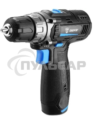 Дрель-шуруповерт Deko DKCD12V PRO, Аккумуляторная, 12В, 2 АКБ, Кейс