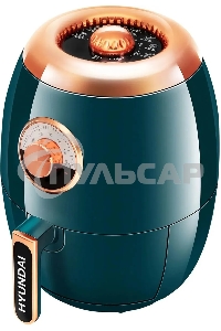 Аэрогриль Hyundai HYF-3553 1350Вт темно-зеленый/золотистый