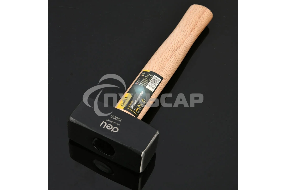 Кувалда Deli DL448010 1000 гр, деревянная рукоять