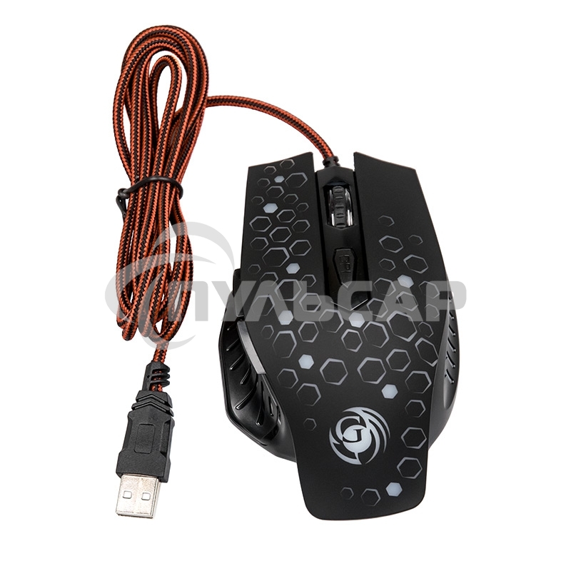 Мышь проводная Dialog Gan-Kata MGK-11U черный, 2400 dpi, USB, кнопки - 6