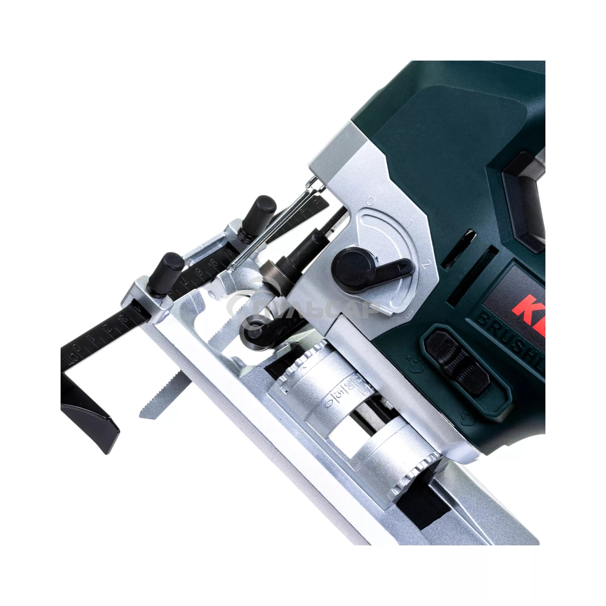 Профессиональный лобзик бесщеточный KLPRO KLDT18B-80 (18В, Li-ion-2шт, 8.0А·ч, патрубок для пылесоса, полотна (дерево/металл, З/У-4А, кейс)