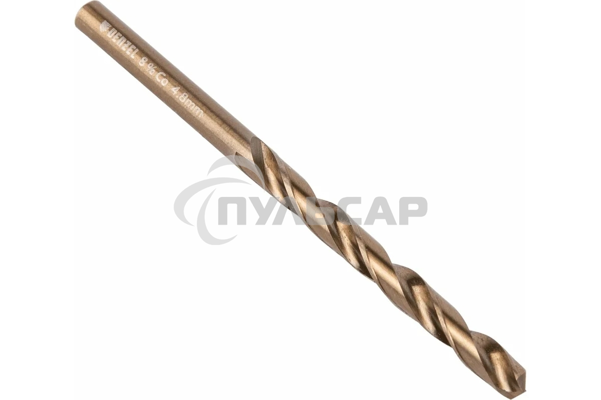 Сверло по металлу Denzel 4,8 мм, HSS Co-8%