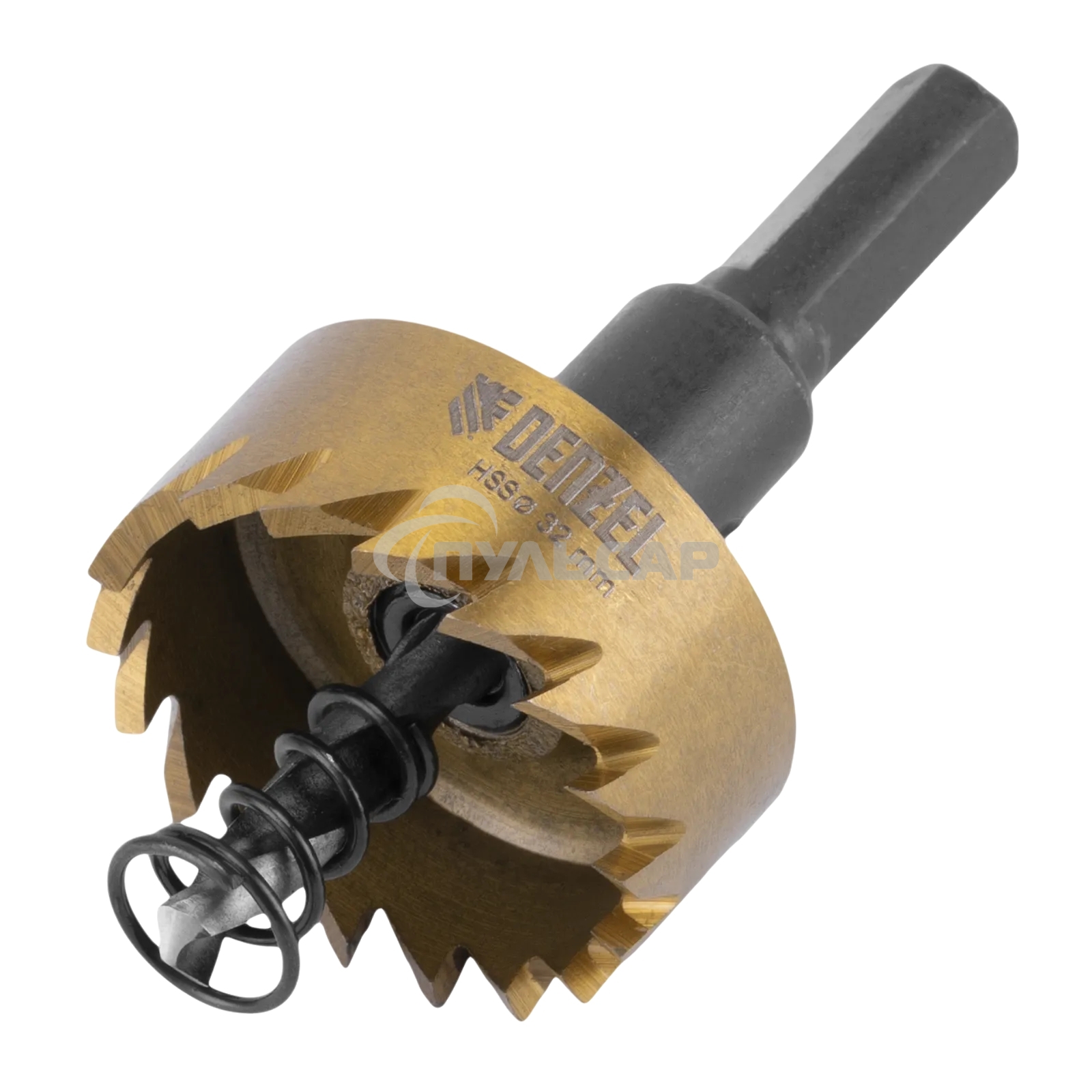 Коронка по металлу Denzel HSS, 32 мм, нитридтитановое покрытие