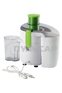 Соковыжималка центробежная Hyundai HY-JE1615 500Вт рез.сок.:400мл. белый/зеленый
