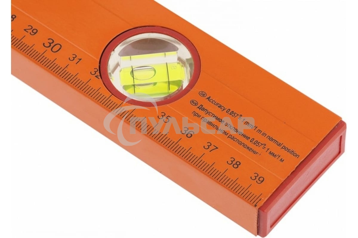 Уровень алюминиевый, 400 мм, 3 глазка, желтый, линейка Sparta