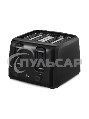 Тостер BQ T4001 Black, Мощность 1400 Вт, 6 степеней поджаривания
