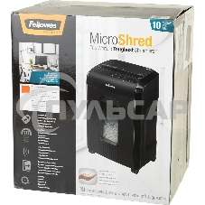 Шредер Fellowes Powershred 10M FS-4630601 DIN P-5, 2х15мм, 10лст., 19лтр., Safety Lock, с микрорезкой