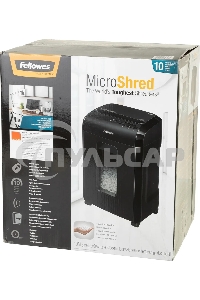 Шредер Fellowes Powershred 10M FS-4630601 DIN P-5, 2х15мм, 10лст., 19лтр., Safety Lock, с микрорезкой