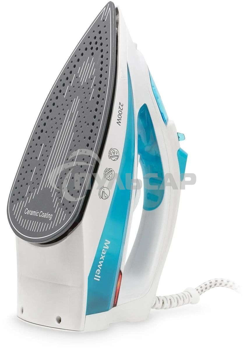 Утюг Maxwell MW-3055B белый/голубой 2200W