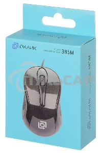 Мышь проводная Oklick 385M черный, 1000 dpi, USB, кнопки - 3