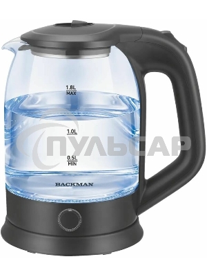 Чайник электрический BACKMAN BM-TEA 728 1.8 л, 2200 Вт, черный