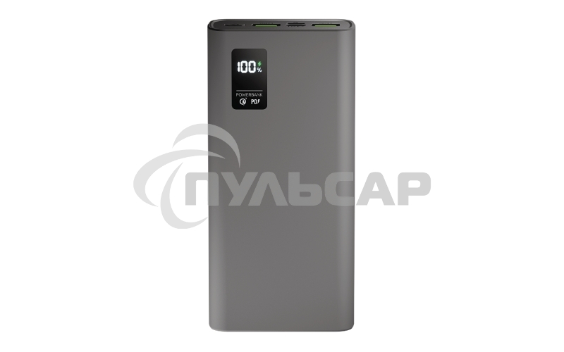 Внешний аккумулятор OLMIO QR-20, 20000mAh, 22.5W, QuickCharge3.0/PowerDelivery, LCD, серый