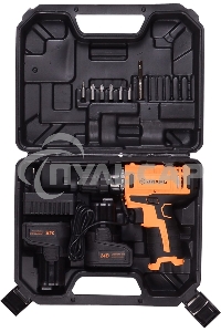 Дрель-шуруповерт Вихрь ДА-24Л-2кУ 72/14/19, Аккумуляторная, 24В, 2 АКБ, Ударная