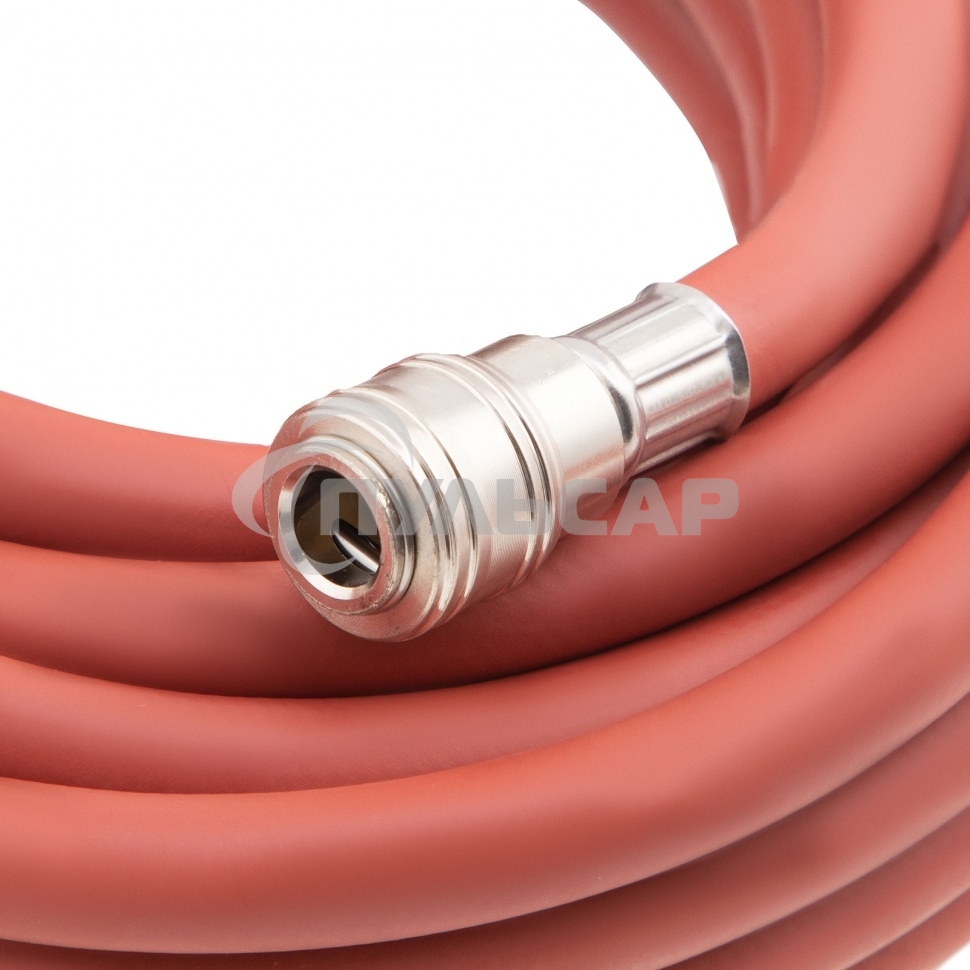 Шланг пневматический резиновый, 10x16мм, 24 бар, армированный, быстросъем, 10м STELS 57021