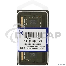Оперативная память Kingston ValueRAM, DDR3, 4Gb (1x4Gb), 1600MHz, CL11, SO-DIMM