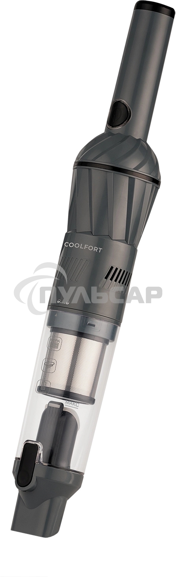 Пылесос автомобильный Coolfort CF-3060 черный, 85Вт, уборка сухая, пылесборник контейнер 0,2 л