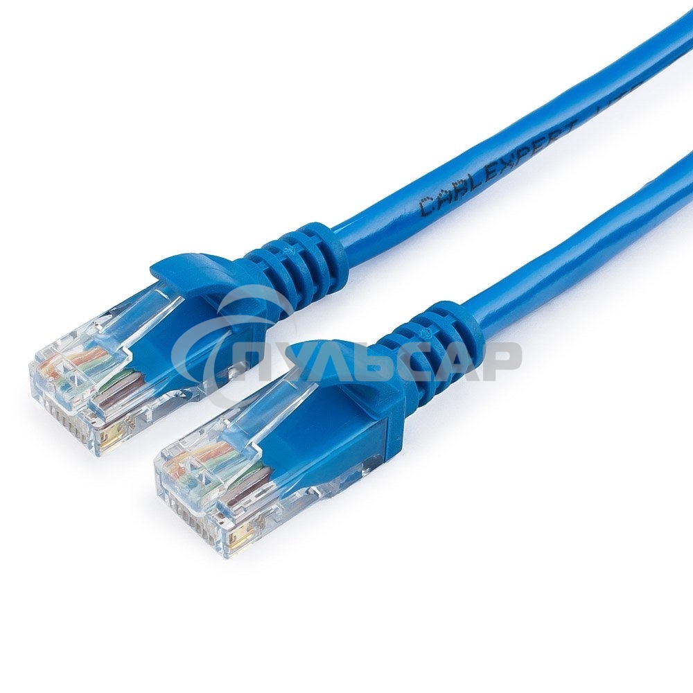 Патч-корд UTP Cablexpert кат.5e, 3м, литой, многожильный (синий)