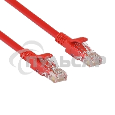Патч-корд ExeGate UTP-RJ45-RJ45-C6-0,5M-RD, UTP, cat.6, 0,5м, красный