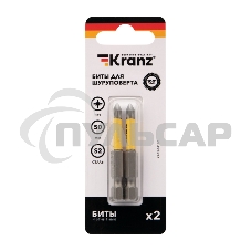 Бита для шуруповерта KRANZ PZ1х50 мм (2 шт./уп.)