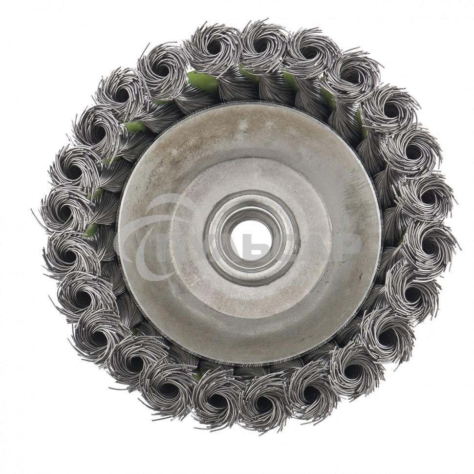 Щетка для УШМ СИБРТЕХ, 125 мм М14, чашка, крученая металлическая проволока 0,5 мм 746277