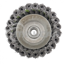 Щетка для УШМ СИБРТЕХ, 125 мм М14, чашка, крученая металлическая проволока 0,5 мм 746277