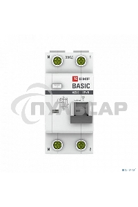 Выключатель автоматический дифференциального тока EKF DA12-16-30-bas 1P+N 16А 30мА тип АС х-ка C эл. 4,5кА АД-12 EKF Basic