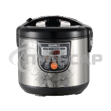 Мультиварка Centek CT-1498 (черный, сталь) 700Вт, 5.0л, 10 программ + 28 программ Мультишеф