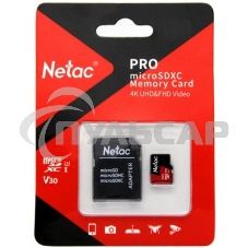 Флеш карта MicroSD card Netac P500 Extreme Pro 128Gb, retail version w/SD adapter