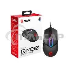 Мышь проводная MSI Clutch GM30 черный, 6200 dpi, USB, кнопки - 6
