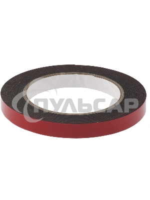 Лента клейкая Matrix на вспененной основе усиленная, двусторонняя, черная, 12 мм х 5 м