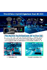 Видеорегистратор с радар-детектором TrendVision Hybrid Signature Real 4K 2CH GPS ГЛОНАСС