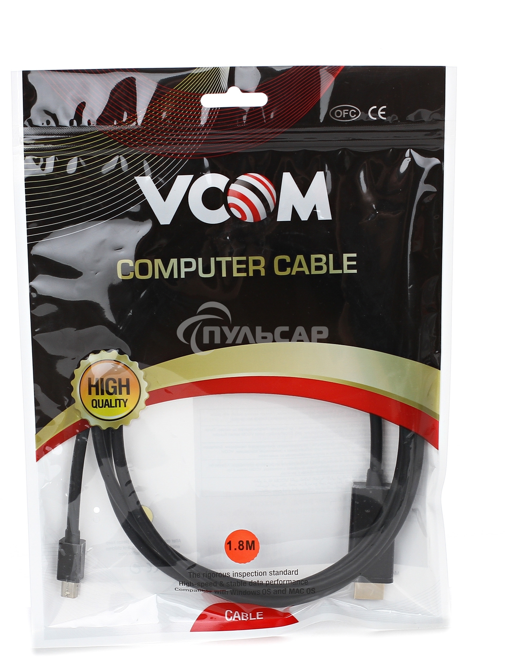 Кабель-переходник Mini DP M to HDMI M 1,5 м VCOM (CG695)