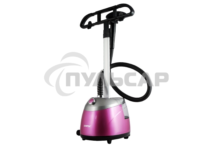 Отпариватель напольный Centek CT-2379 (розовый) 2200Вт, 2.5л БОЛЬШОЙ БАК, 40г/мин,10 режимов, алюм.ш