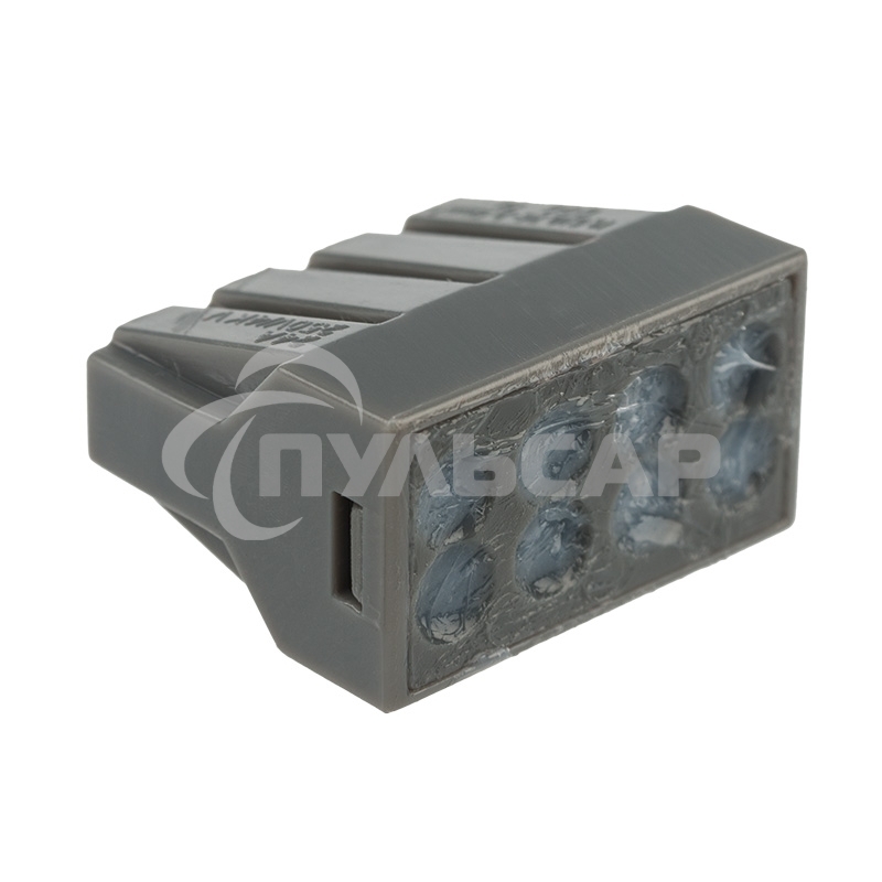 Экспресс-клемма с пастой, 8-проводная до 2,5 мм², серая (50 шт./уп.) (773-308) Rexant