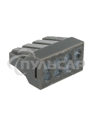 Экспресс-клемма с пастой, 8-проводная до 2,5 мм², серая (50 шт./уп.) (773-308) Rexant