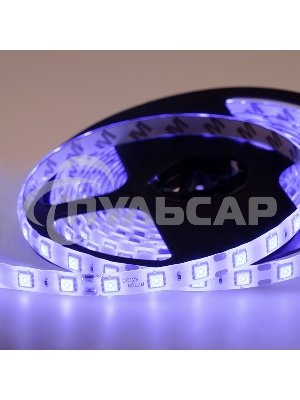 Лента светодиодная силикон, 10 мм, IP65, SMD 5050, 60 LED/m, 12 V, цвет свечения синий