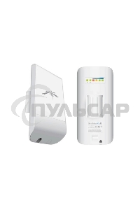Точка доступа UBIQUITI LocoM2(EU) Wi-Fi и AirMAX. 802.11g/n, интегрированная антенна 8 дБ (45°*45°),10/100 RJ45 Ethernet