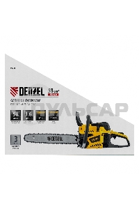 Пила цепная бензиновая DS-5820, шина 50 см, 58см3, 3,6 л.с., шаг 0,325, паз 1,5 мм, 76 зв Denzel