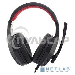 Наушники с микрофоном Oklick Phoenix HS-L320G черный/красный1.9м мониторы оголовье (NO-3000)