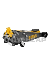 Домкрат гидравлический подкатной Denzel 3 т, 125-470 мм, быстрый подъем, проф. 51260