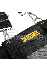 Пояс монтажника усиленный, с лямками, сумки поясные, держатель для молотка Denzel