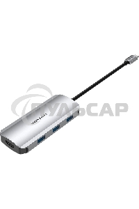 Хаб Vention USB-C to HDMI/USB 3.0x3/SD/TF/PD Docking Station Gray 0.15M Aluminum Alloy Type